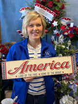 24" America Wall Art