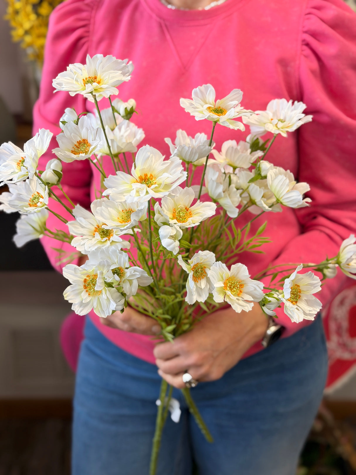 White Cosmos Bush