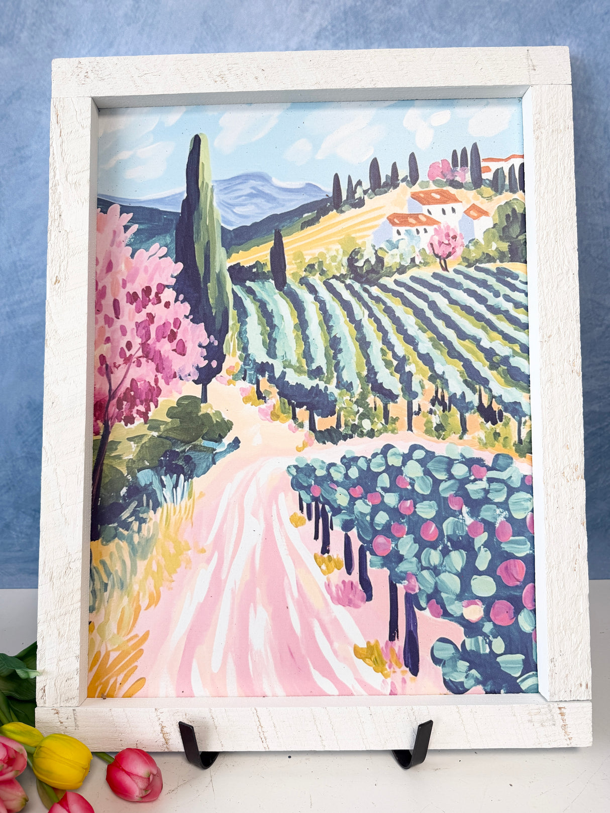 Italy Landscape Wood Framed Art