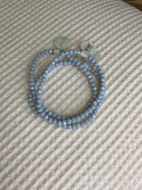 Light Gray Stretchy Facet Mila-Mix Bracelet