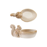 Stoneware Bowl with Squirrel