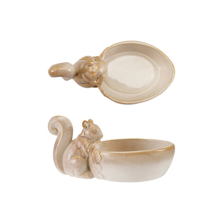 Stoneware Bowl with Squirrel