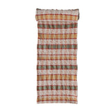 Woven Cotton Slub & Wool Striped Table Runner