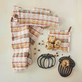 Woven Cotton Slub & Wool Striped Table Runner