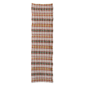 Woven Cotton Slub & Wool Striped Table Runner