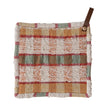 Woven Cotton Slub & Wool Striped Pot Holder