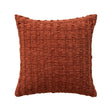 Rust Woven Fabric Chenille Waffle Weave Pillow