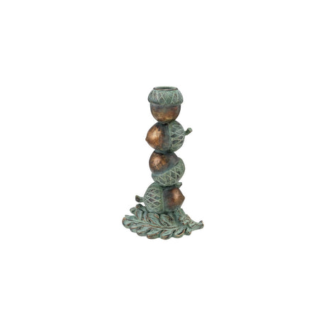 Resin Stacked Acorns Taper Holder