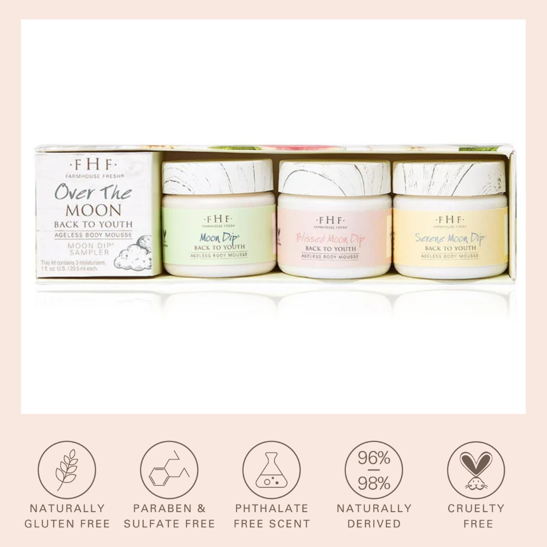 Over The Moon – Moon Dip® Body  Mousse Sampler