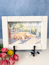 Golden Porch Nap Wood Framed Art