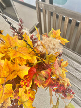 22" Fall Sunset Hanging Basket