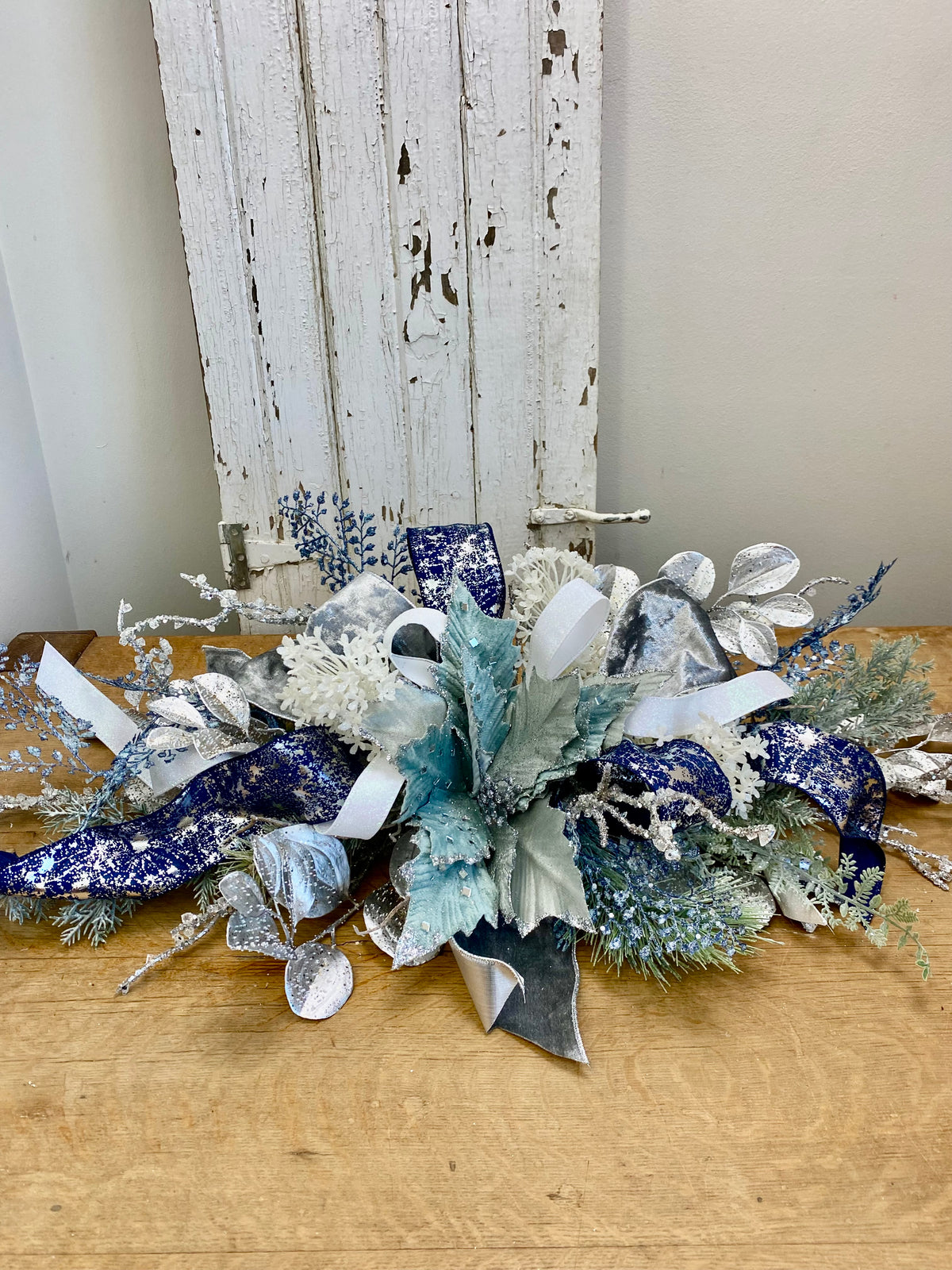 33" Frosted Holiday Grace Swag