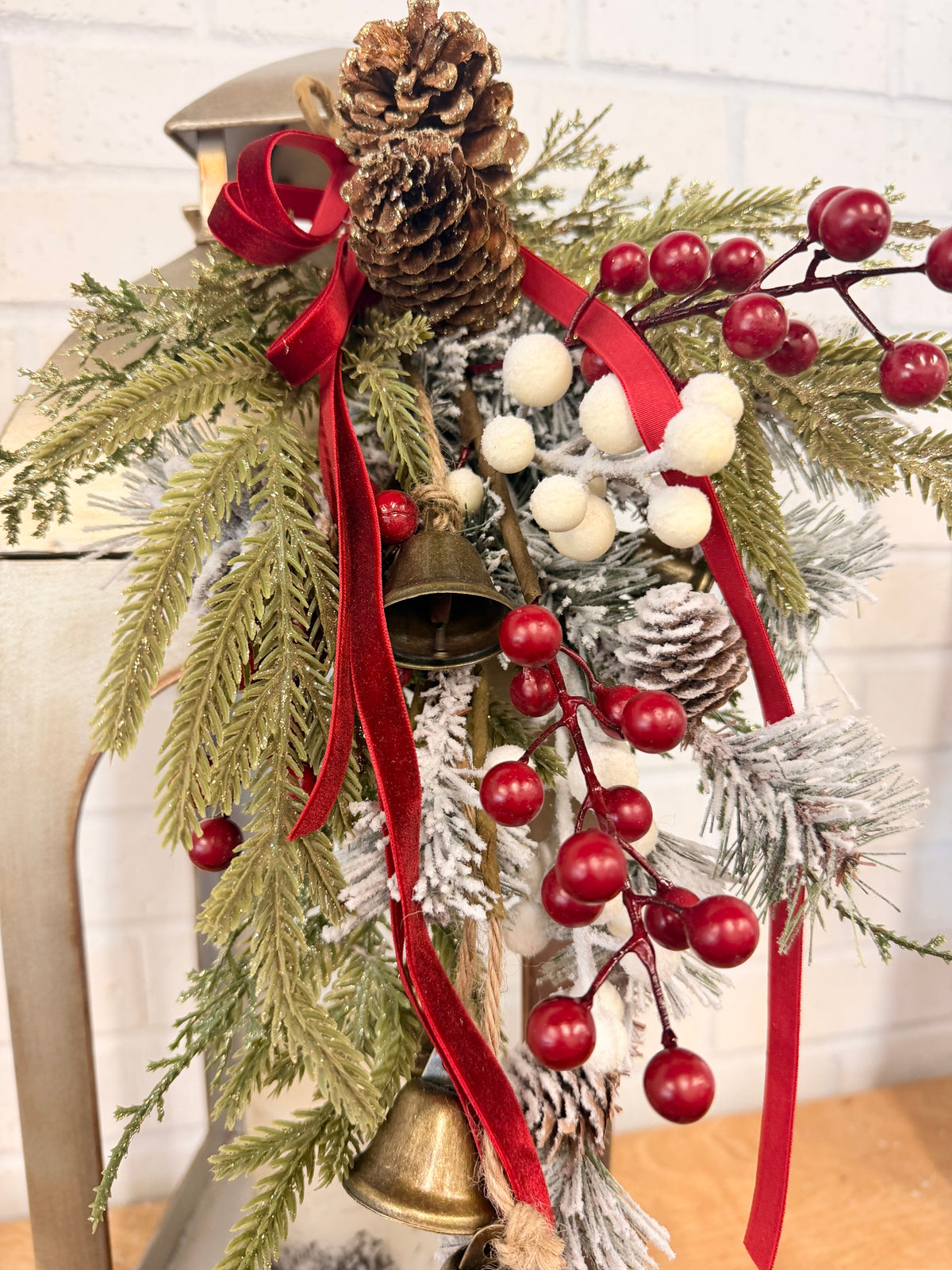 Winter Pine Lantern Swag Kit