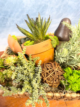 12" Succulent Garden Dish Centerpiece