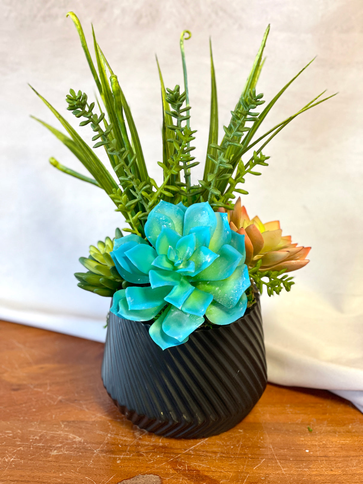 13" Teal tranquility Centerpiece