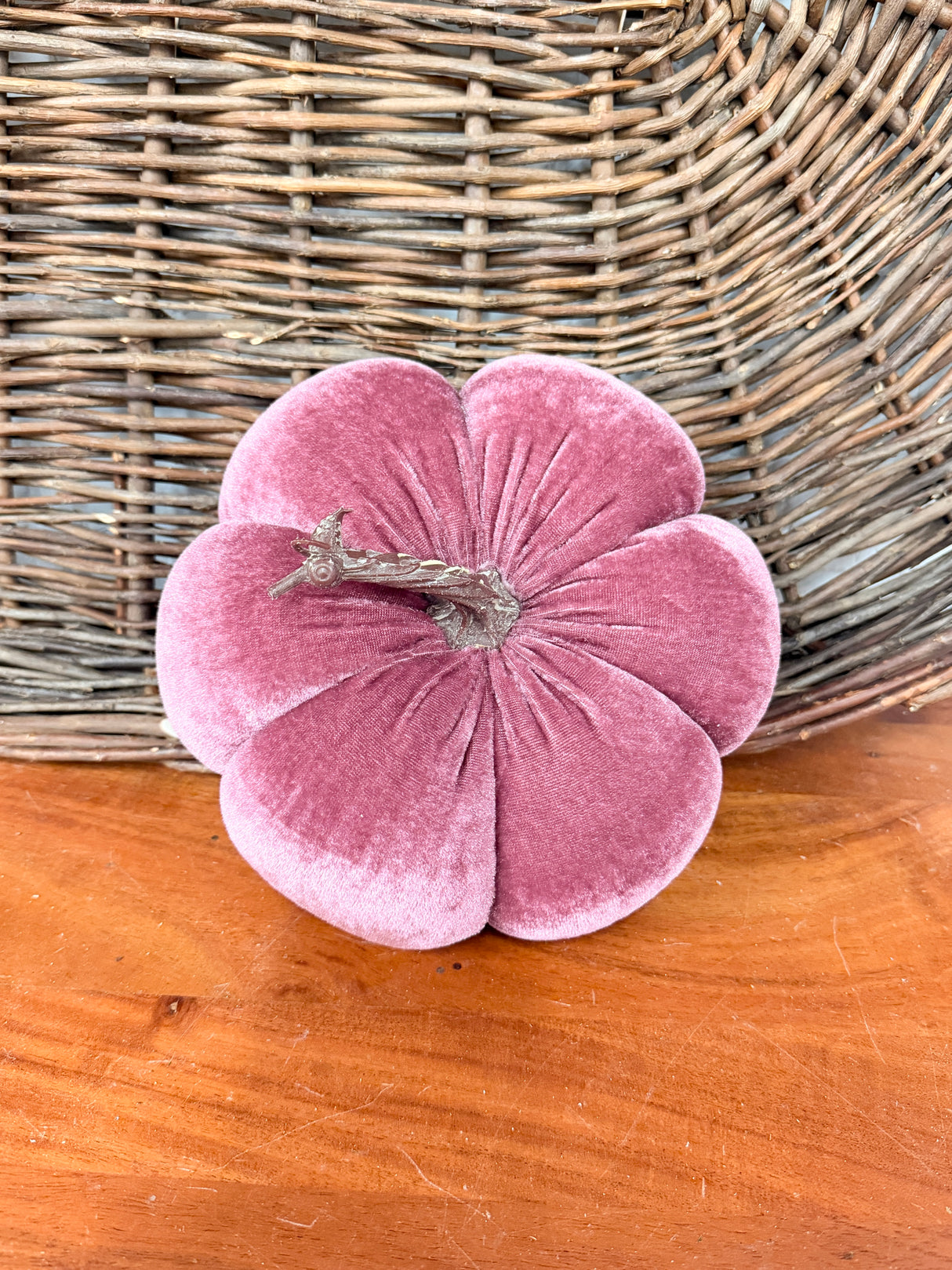 Mauve Fabric Pumpkin