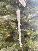 Glass Retro Tinsel Icicle Ornament - 3 Colors