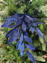 Midnight Blue Sequin Glitter Laurel Spray