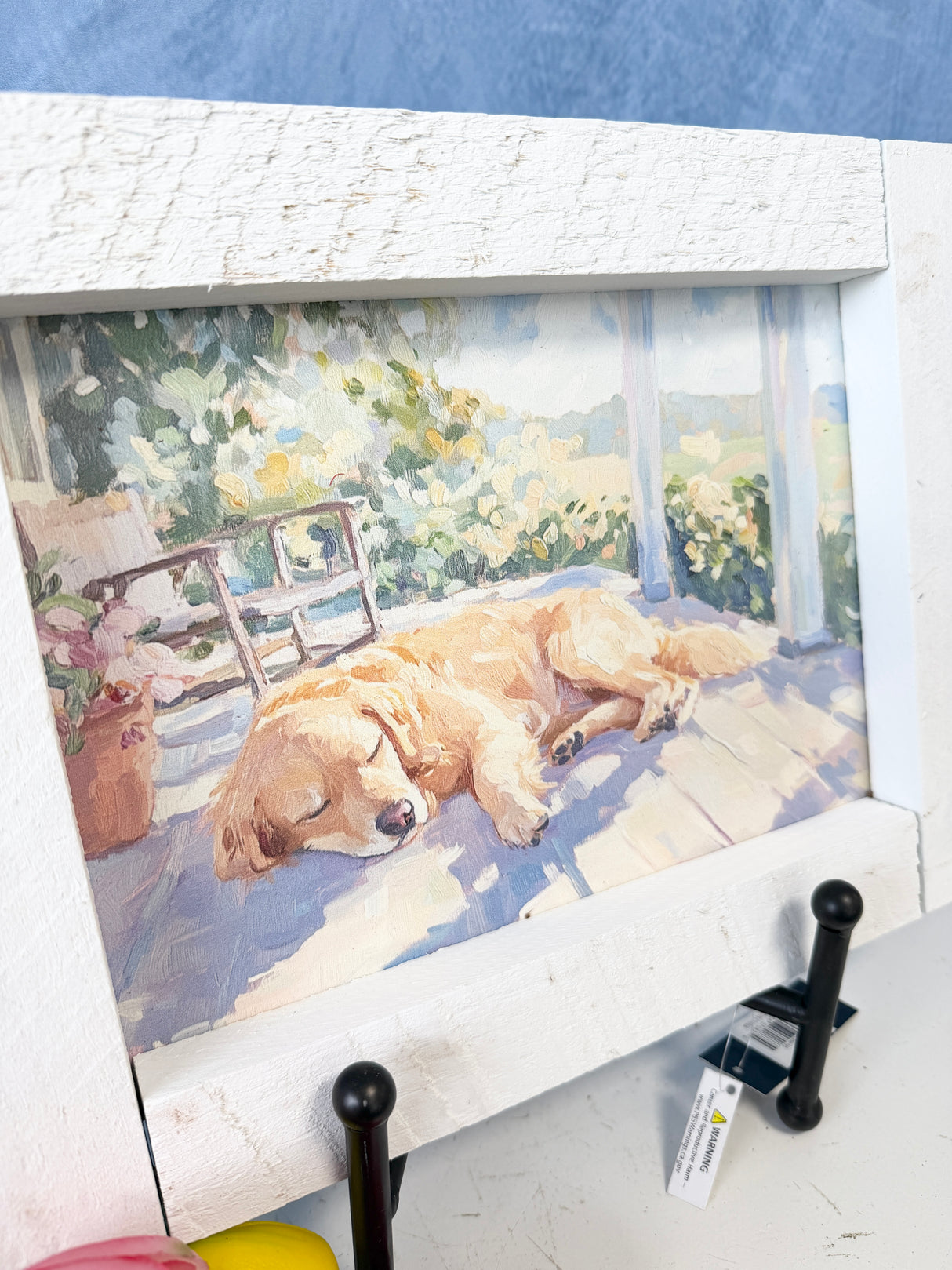Golden Porch Nap Wood Framed Art