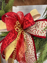 16" Burgundy Vines Bow