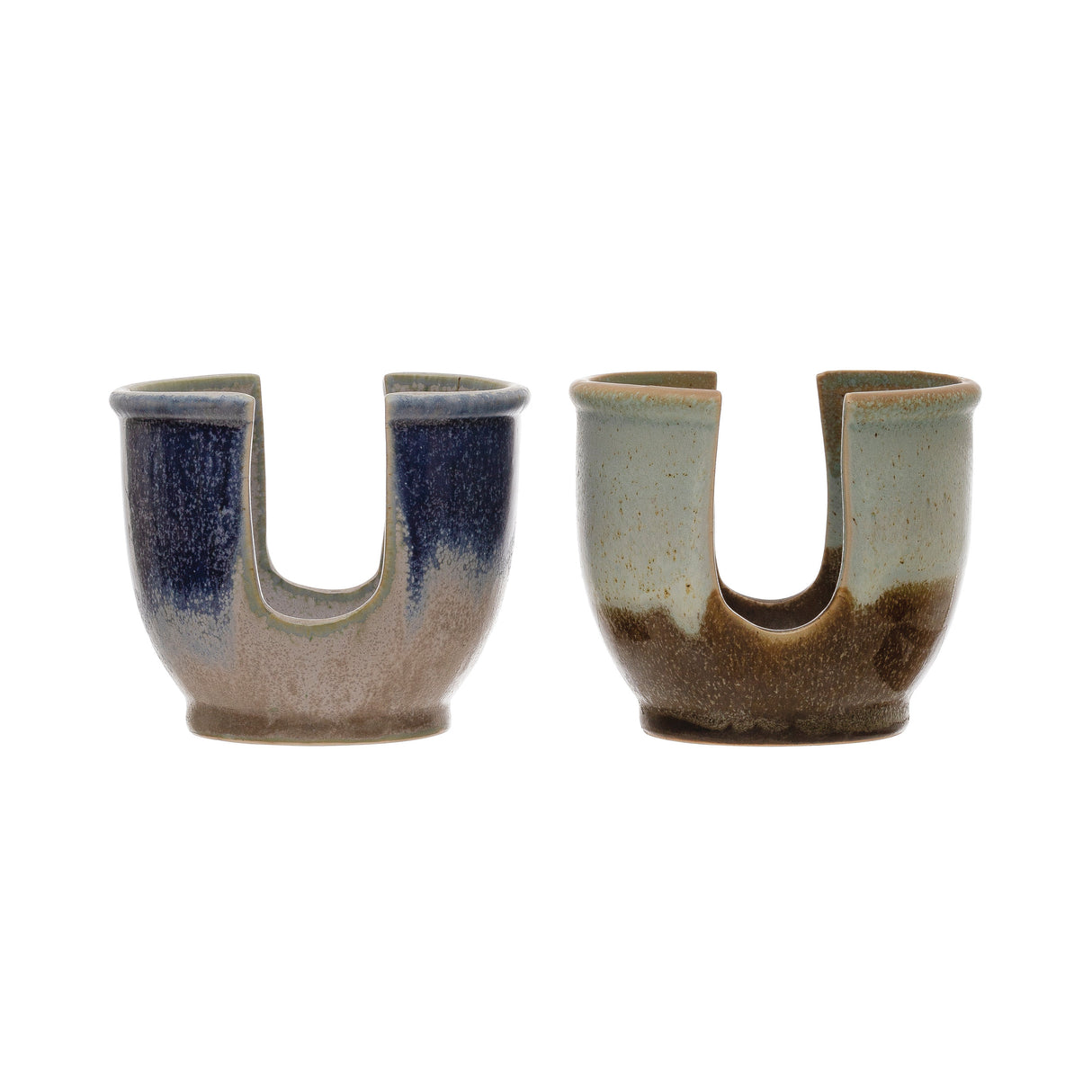 Stoneware Sponge Holder with Glaze - 2 Colors