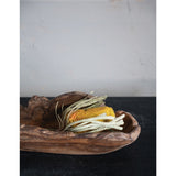 Decorative Teak Wood Oblong Bowl