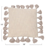 Purple Woven Melange Cotton Pillow