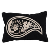 Embroidered Paisley Lumbar Pillow