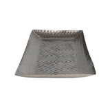 Stamped Antique Silver Aluminum Tray
