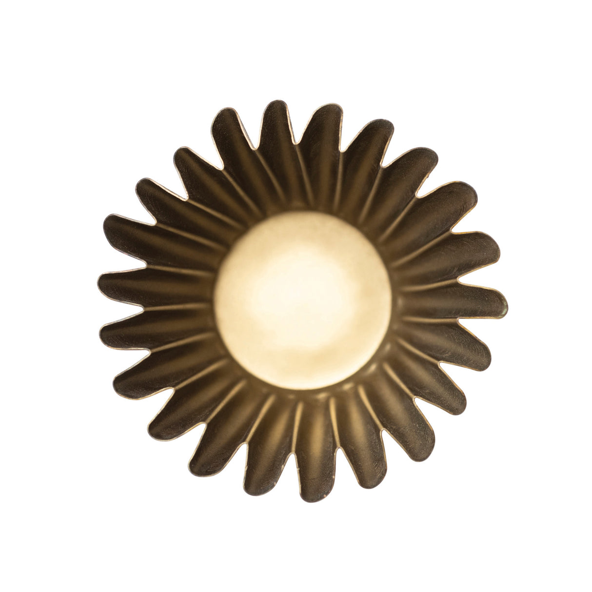 8" Fluted Metal Planter