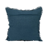 Blue Waves Stonewashed Linen Pillow