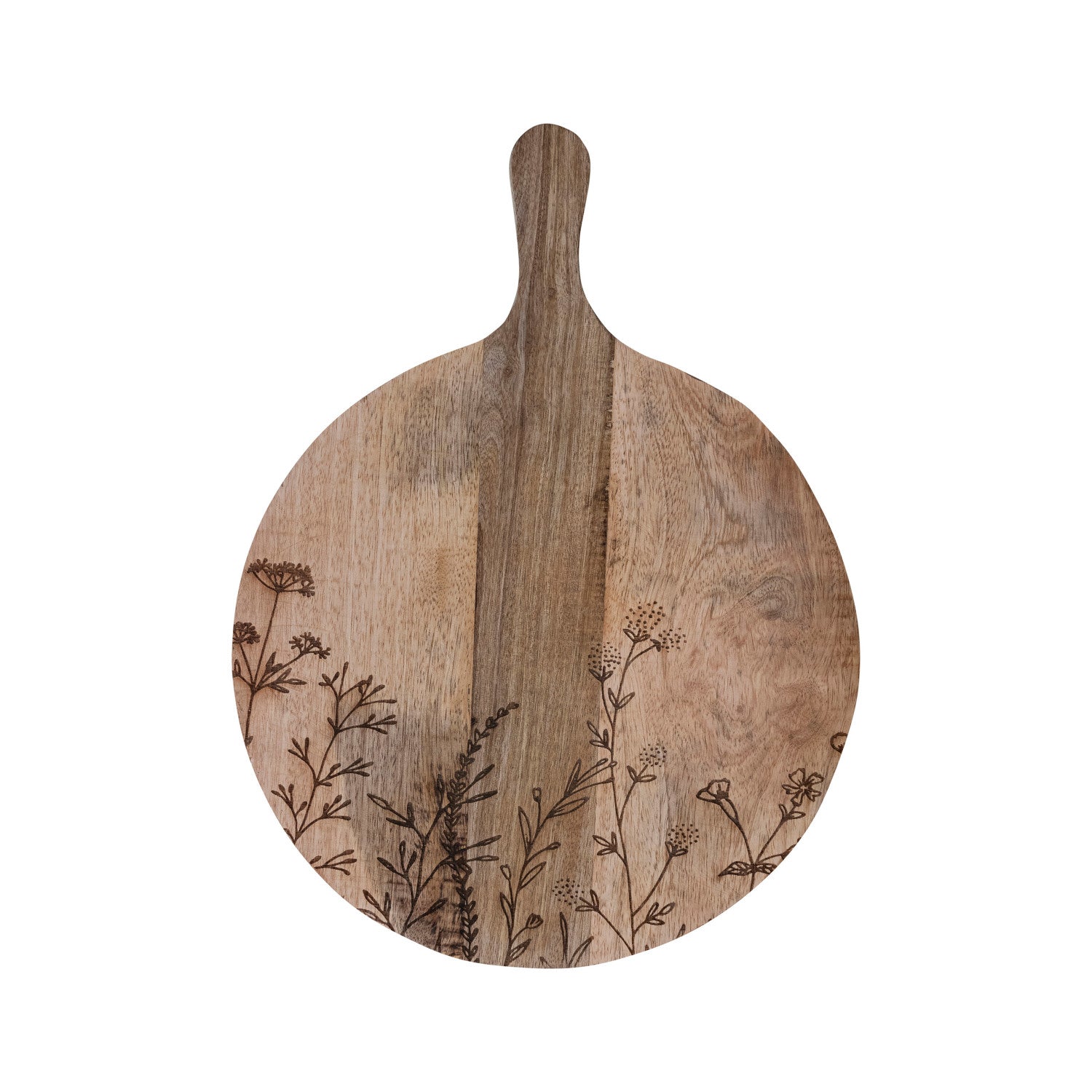 Mango Wood Snowman Shaped Cheese/Cutting Board with Leather Tie - Thumbnail 5