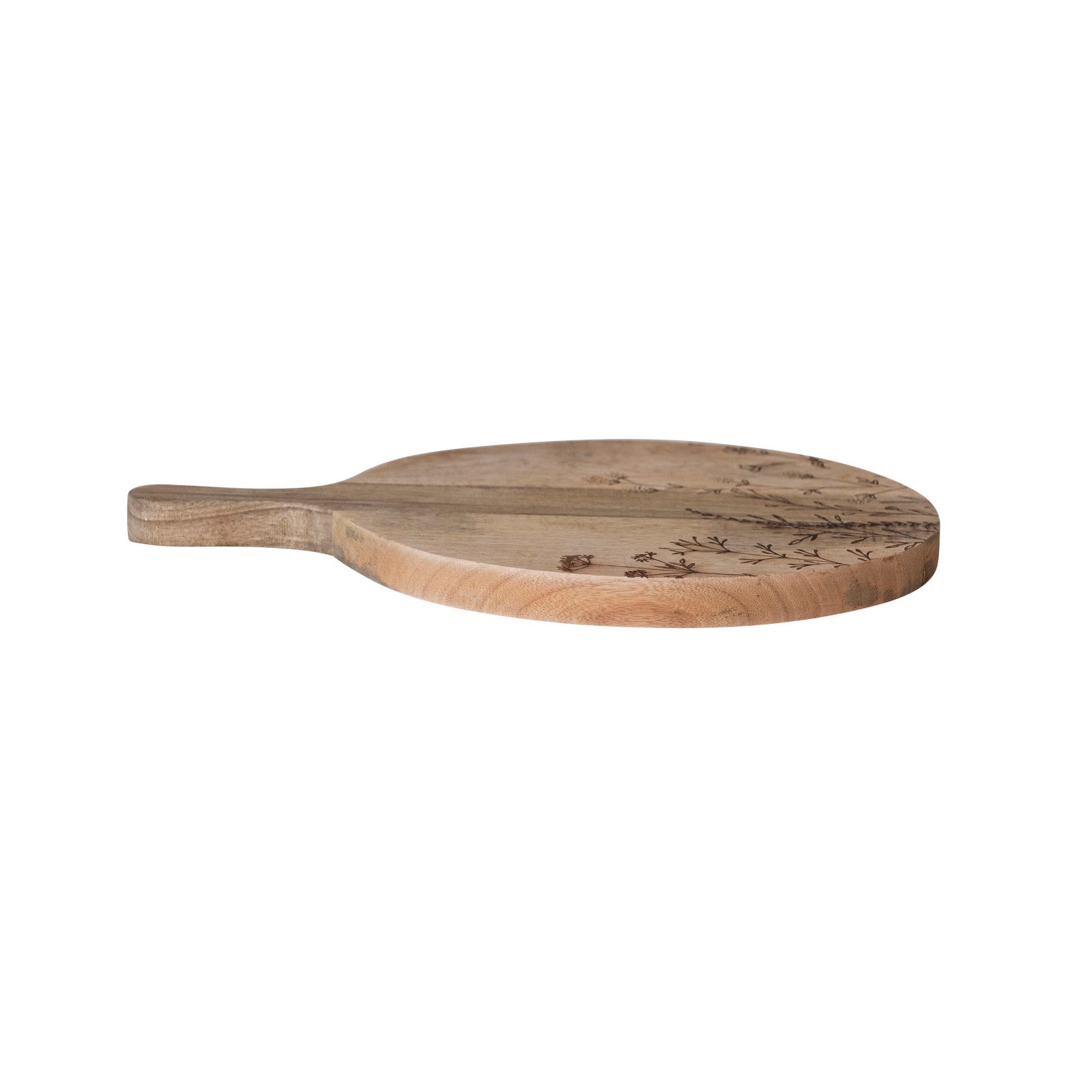 Mango Wood Snowman Shaped Cheese/Cutting Board with Leather Tie - Thumbnail 4