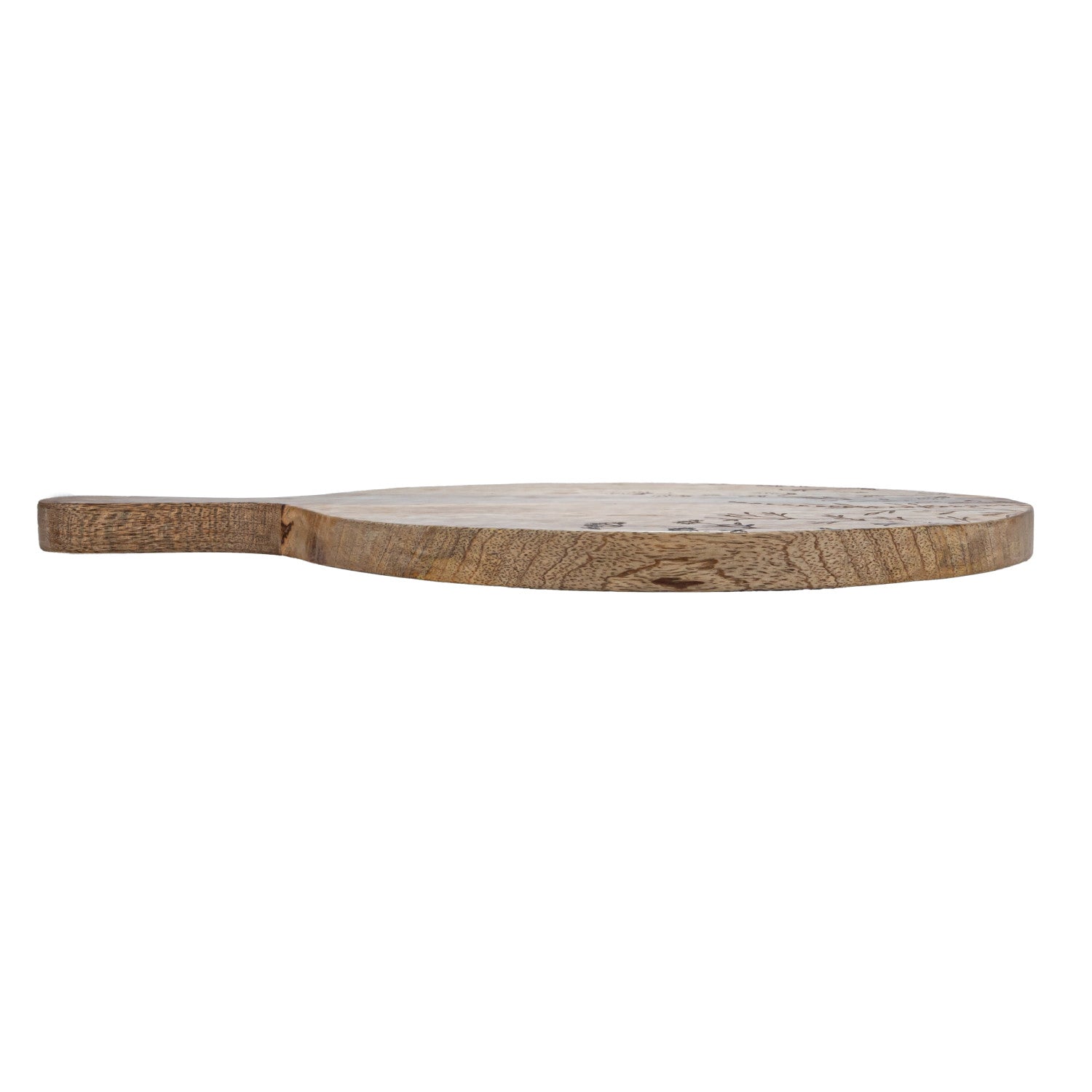 Mango Wood Snowman Shaped Cheese/Cutting Board with Leather Tie - Thumbnail 2