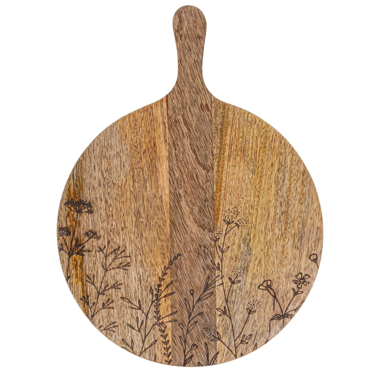 Mango Wood Snowman Shaped Cheese/Cutting Board with Leather Tie