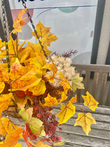 22" Fall Sunset Hanging Basket