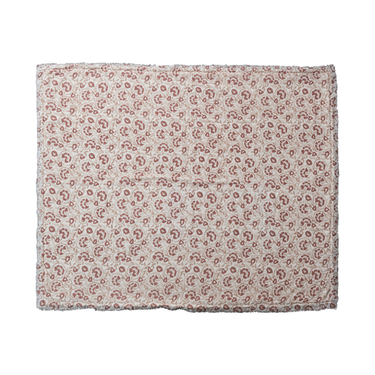 Sherpa Back Printed Cotton Throw