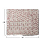 Sherpa Back Printed Cotton Throw