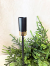 Black Modern Taper Candleholder Set