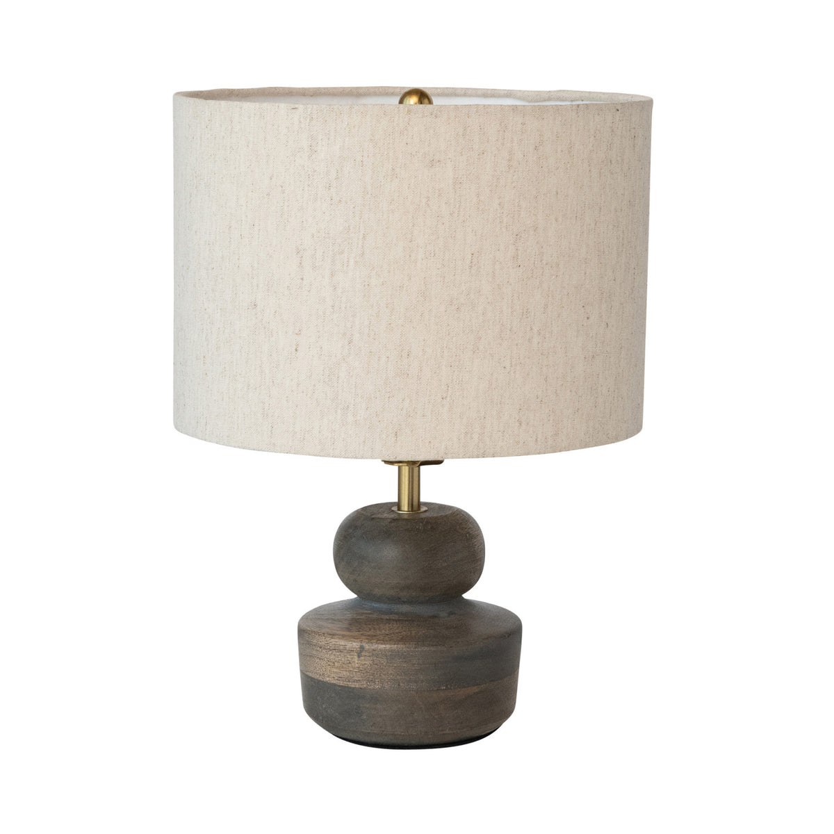 Grey Washed Mango Wood Table Lamp