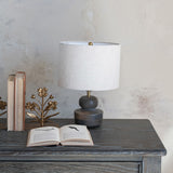 Grey Washed Mango Wood Table Lamp