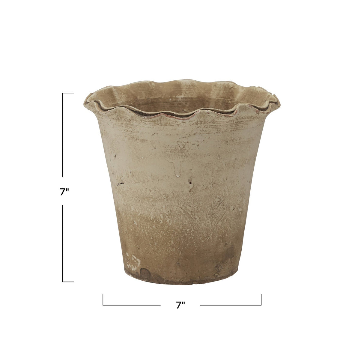 Ruffled Terracotta Planter