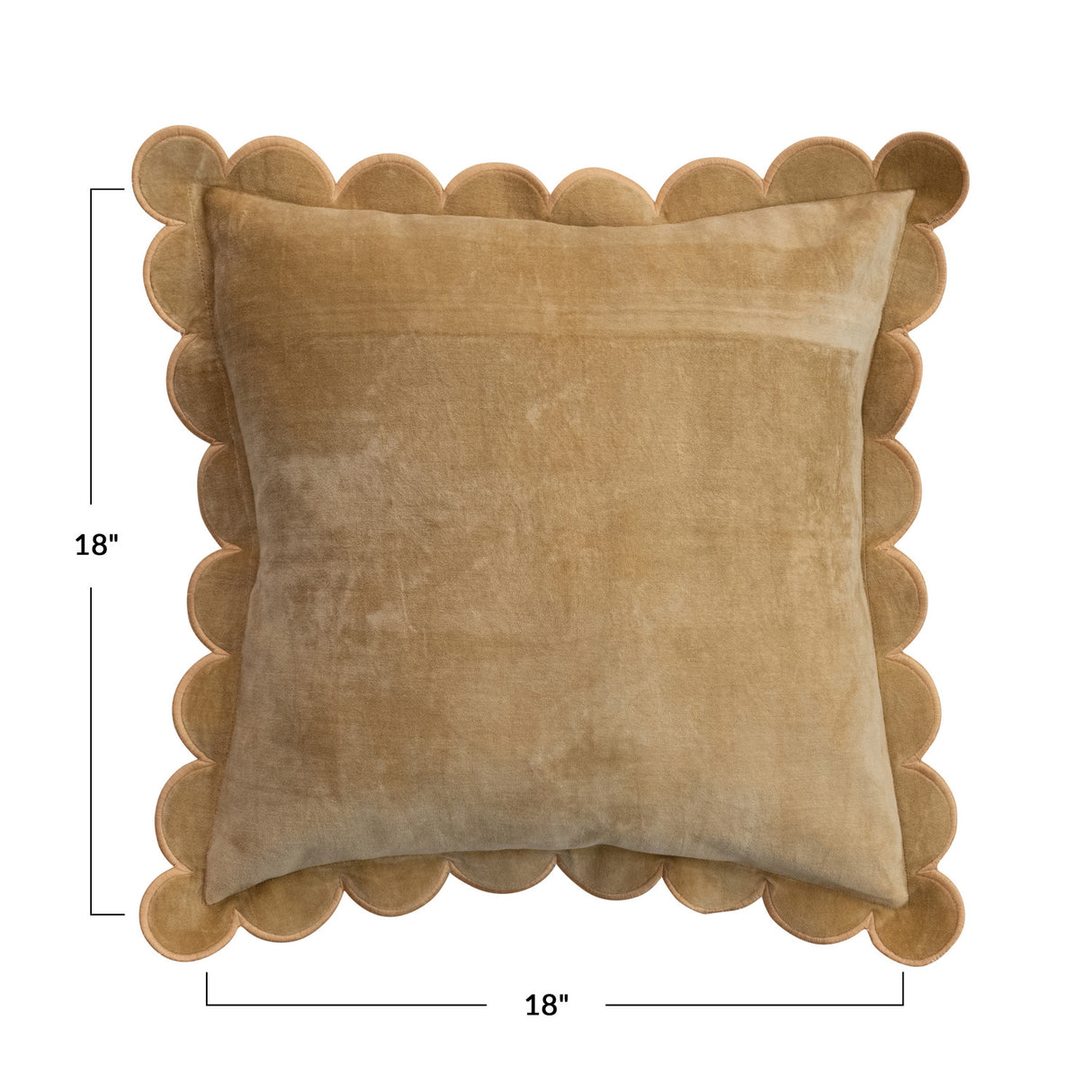 Scalloped Velvet Pillow