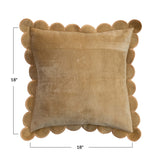 Scalloped Velvet Pillow