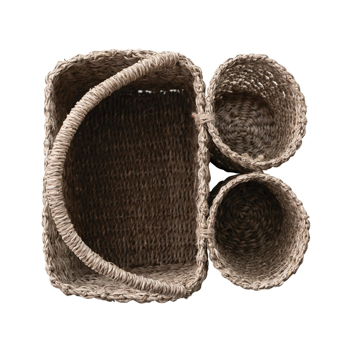 Seagrass Basket with Bottle Holders