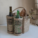 Seagrass Basket with Bottle Holders