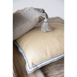 Striped Flange Cotton Pillow
