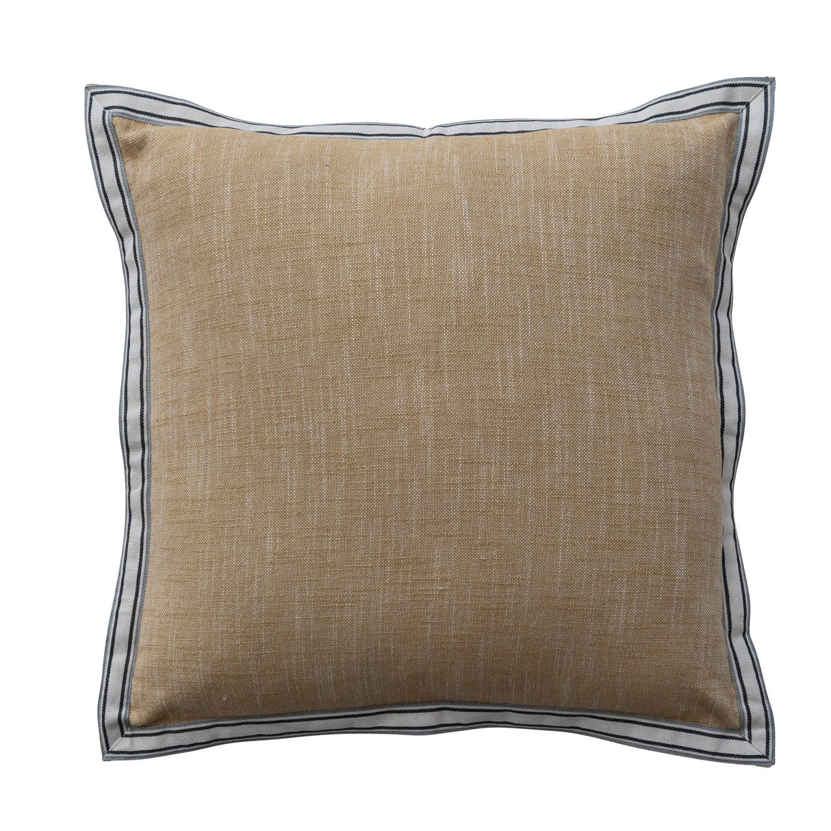 Striped Flange Cotton Pillow