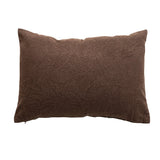Hand-Embroidered Cotton Slub Lumbar Pillow
