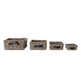 Hand-Woven Rattan Nesting Baskets - 2 Sizes
